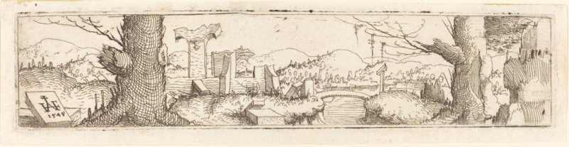 Landscape with a Brook and Ruins, 1545.