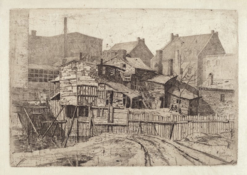 Untitled (Wooden House in City), 1880s.