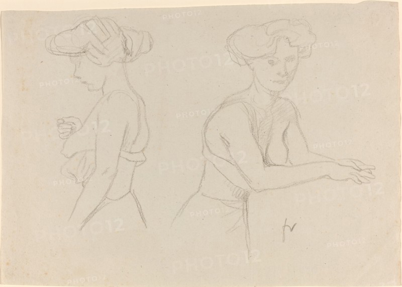Two Studies of a Woman Dressing, 1890s.