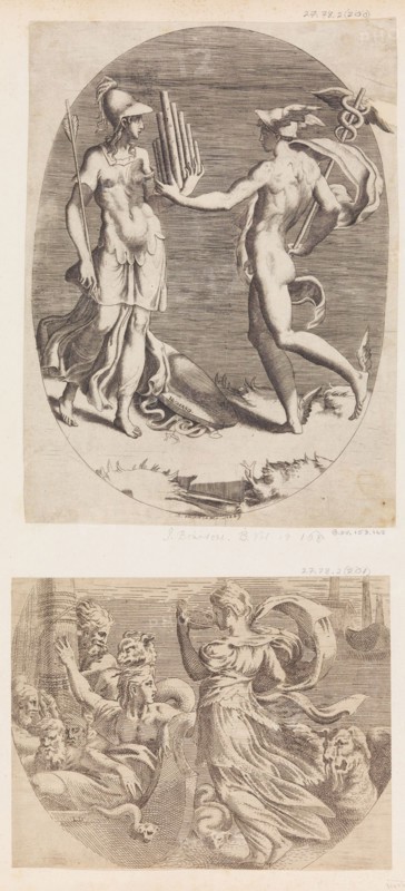 Mercury Presenting a Panpipe to Minerva.