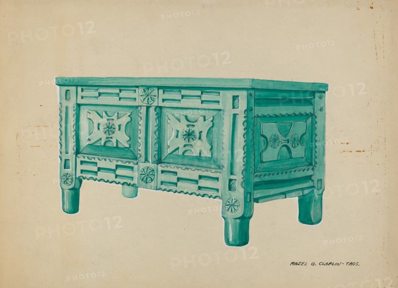 Chest for Clothing or Blankets, c. 1937.