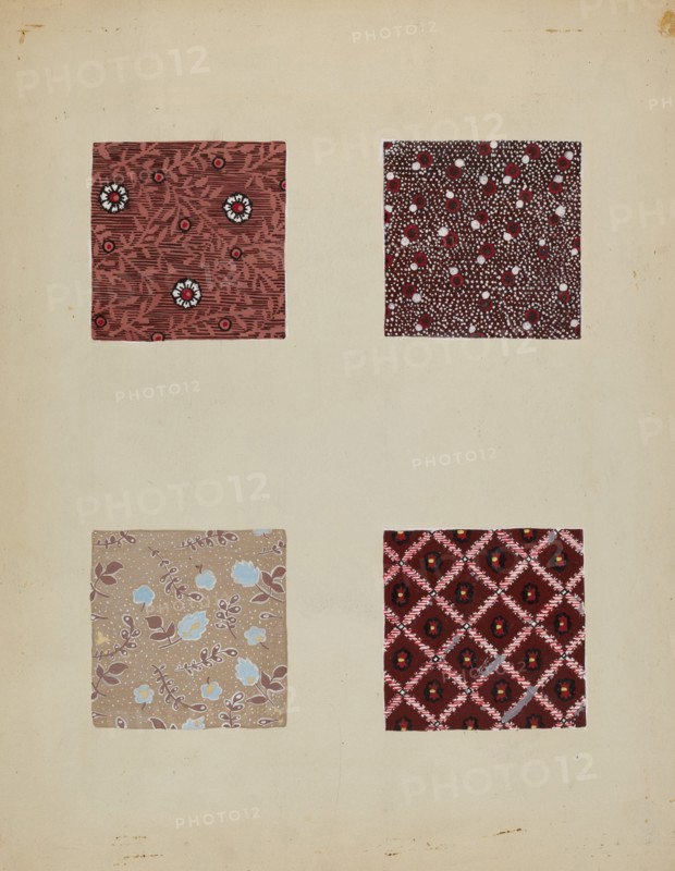 Materials from Patchwork Quilt, c. 1936.