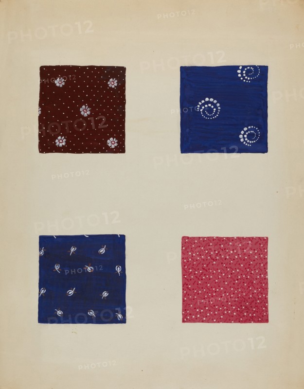 Materials from Patchwork Quilt, c. 1936.