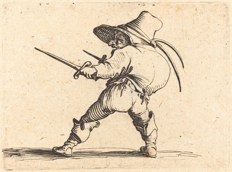 Duellist with Sword and Dagger, c. 1622.