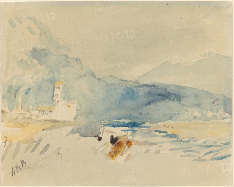 A Landscape with Mountains and a Stream.