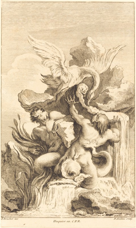 Two Tritons and a Swan, in or after 1736.