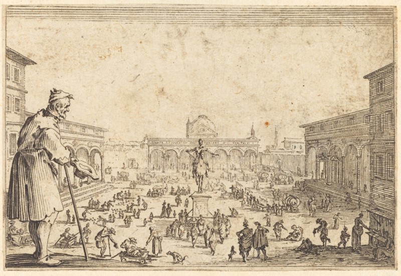 Piazza SS. Annunziata, Florence, c. 1622.