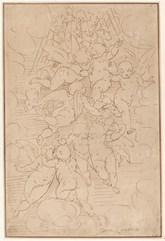 A Group of Angels in Glory, 18th century.