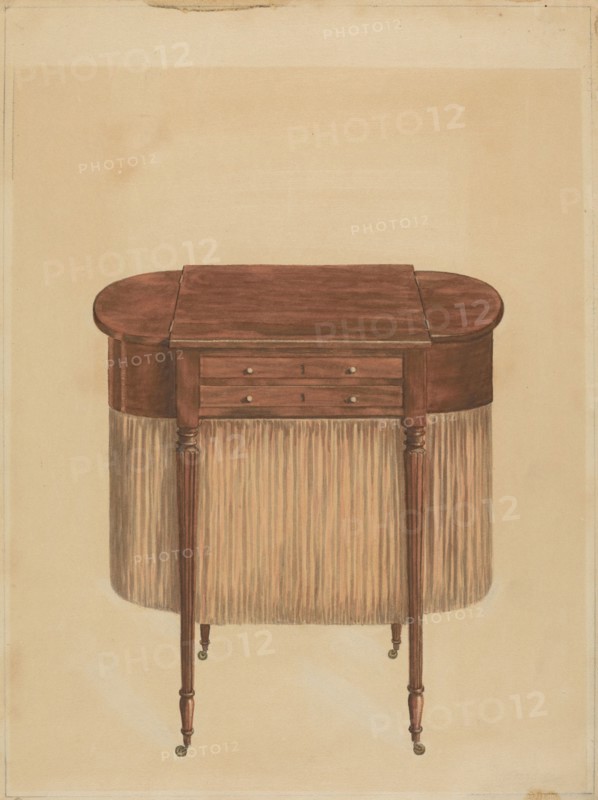Sheraton Mahogany Sewing Table, 1935/1942.