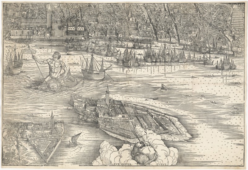 View of Venice [lower center block], 1500.