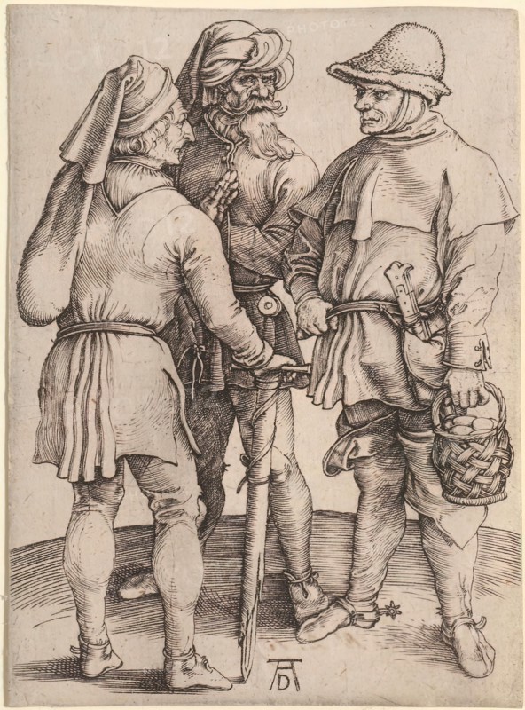 Three Peasants in Conversation, 1497-1498.
