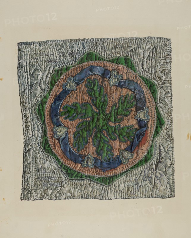 Quilt Block - "E. Cooper" Design, 1935/1942.