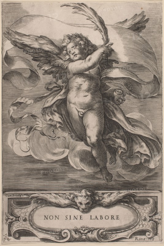 An Allegorical Figure: Non sine labore, 1628.