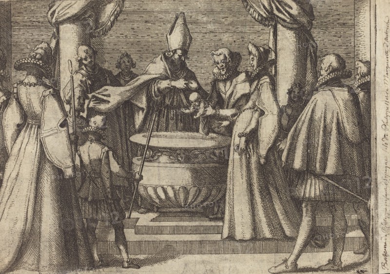 Baptism of the Prince of Spain [verso], 1612.