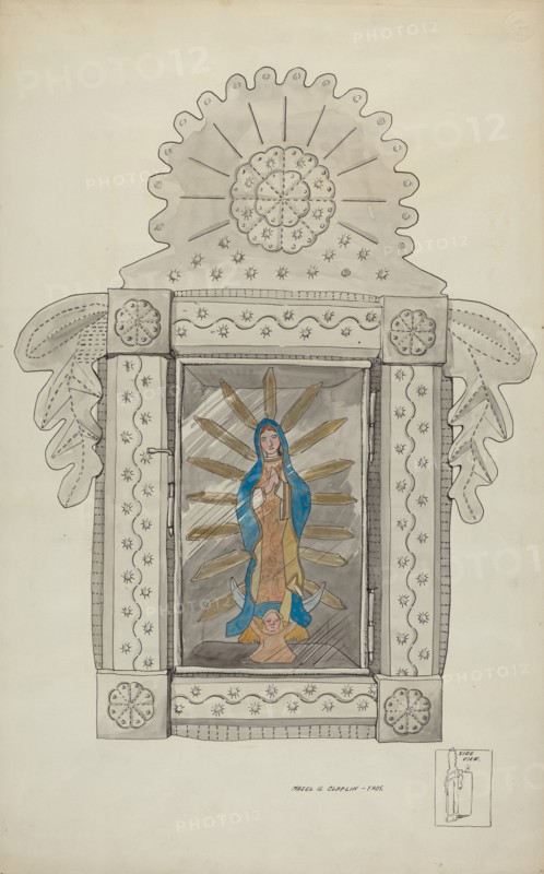 Tin Nicho Containing Guadalupe Bulto, c. 1936.