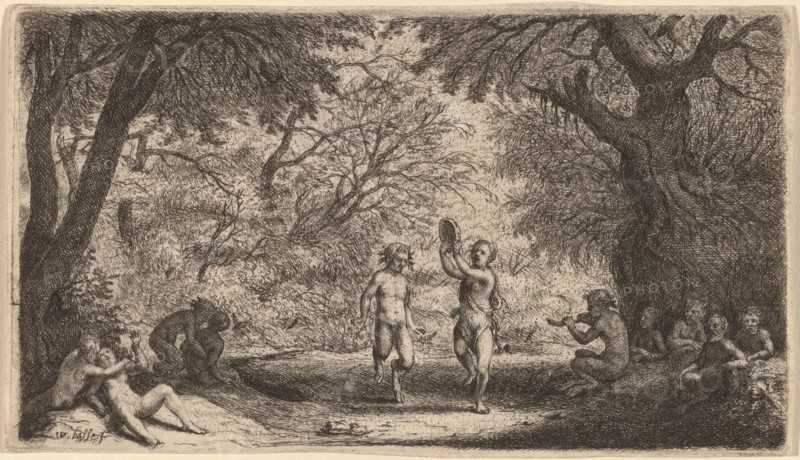 Bacchanal with a Dancing Couple in the Center.