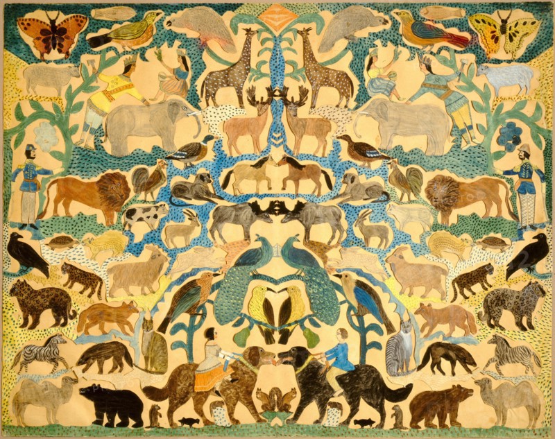 Cutout of Animals, second quarter 19th century.