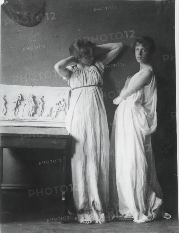 Unidentified Models in Greek Costumes, c. 1883.