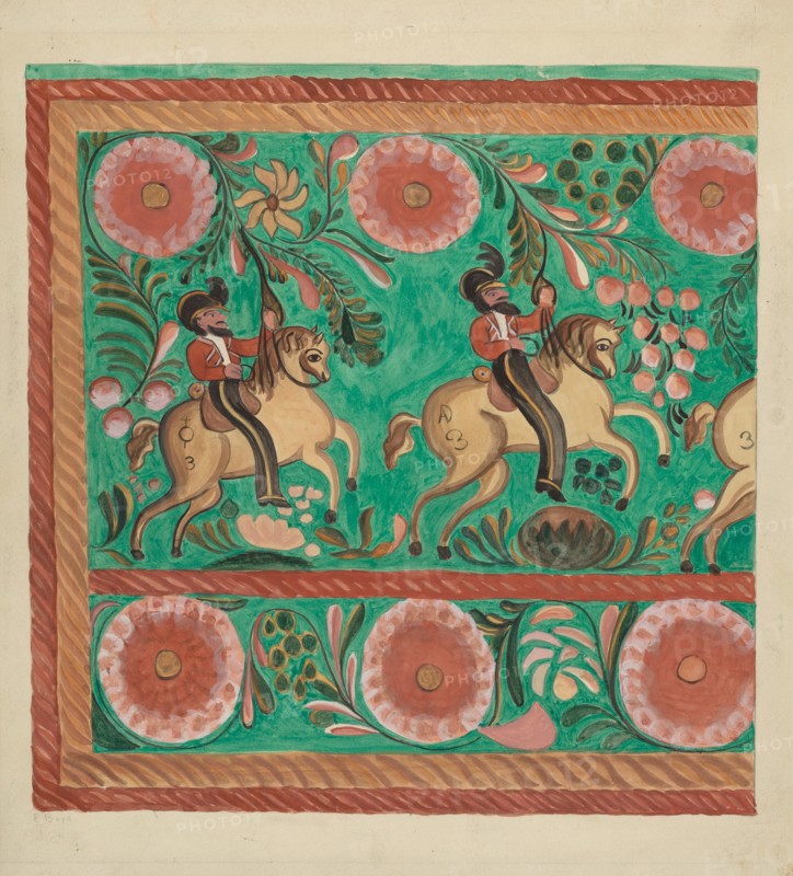 Chest of Native Pine, Painted in Oil, 1935/1942.