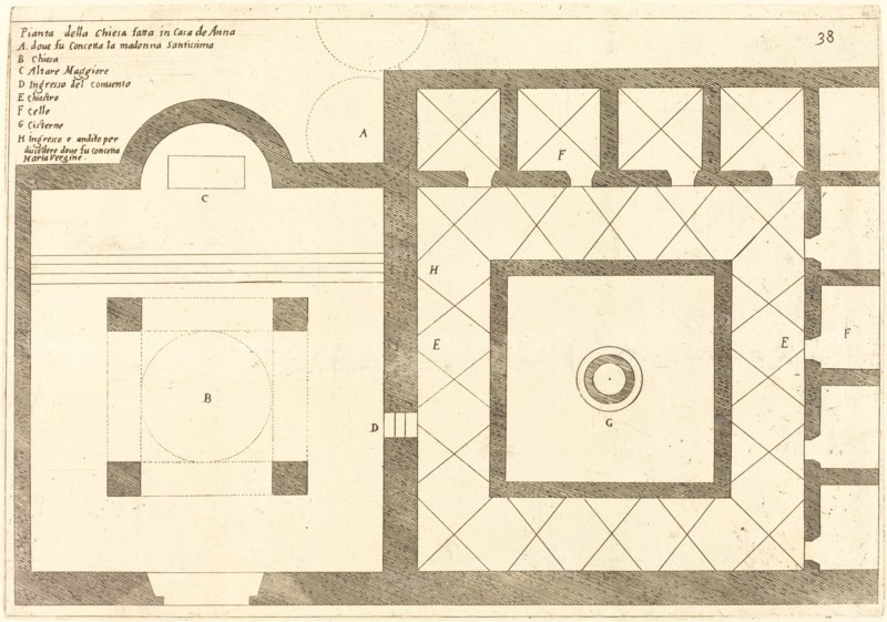 Plan of the Church near the House of Annas, 1619.