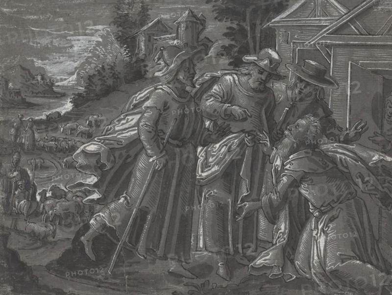 Abraham Entertaining the Angels [verso], c. 1600.