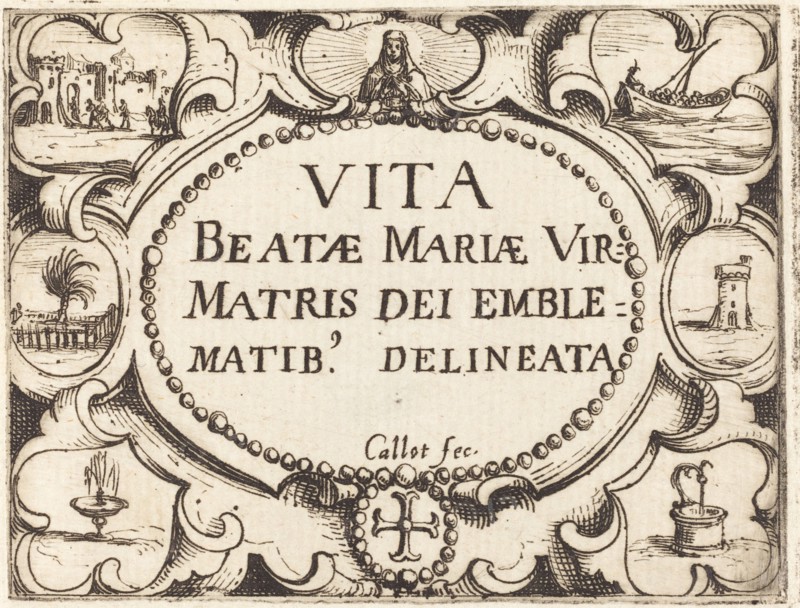 Title Page for "The Life of the Virgin in Emblems".
