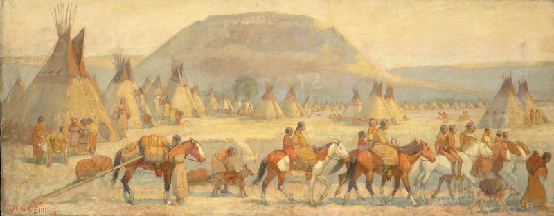 Blackfoot Camp Scene, late 19th-early 20th century.