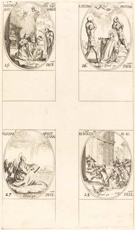 The Nativity; St. Stephen; St. John; Holy Innocents.