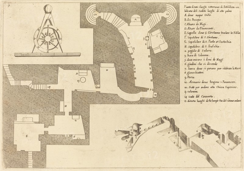 Plan of All the Important Places in Bethlehem, 1619.