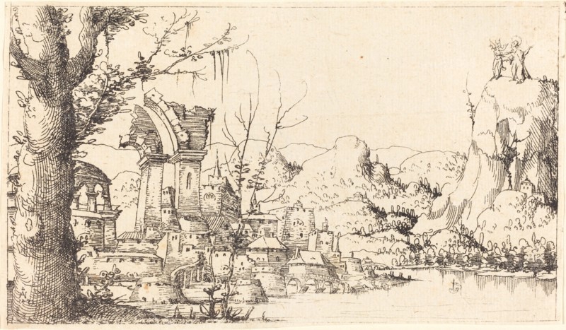 River Landscape with the Temptation of Christ, 1545.