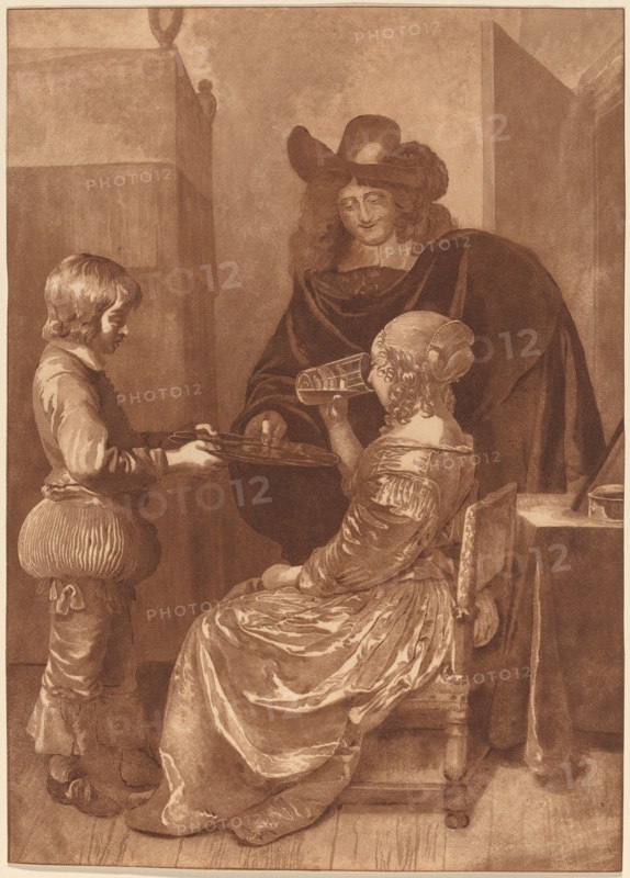 Cavalier and Lady with a Page, 1779, published 1781.