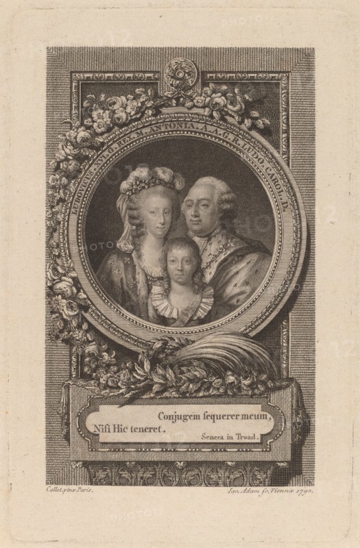 Louis XVI, Marie-Antoinette, and Louis-Charles, 1793.