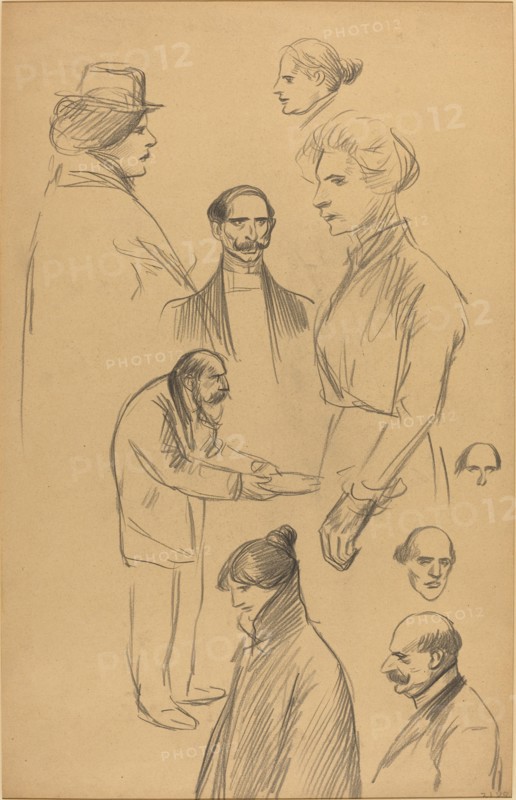 Figure Studies [verso], late 19th-early 20th century.