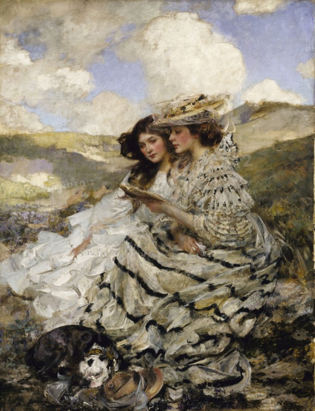On the Dunes (Lady Shannon and Kitty), ca. 1900-1910.