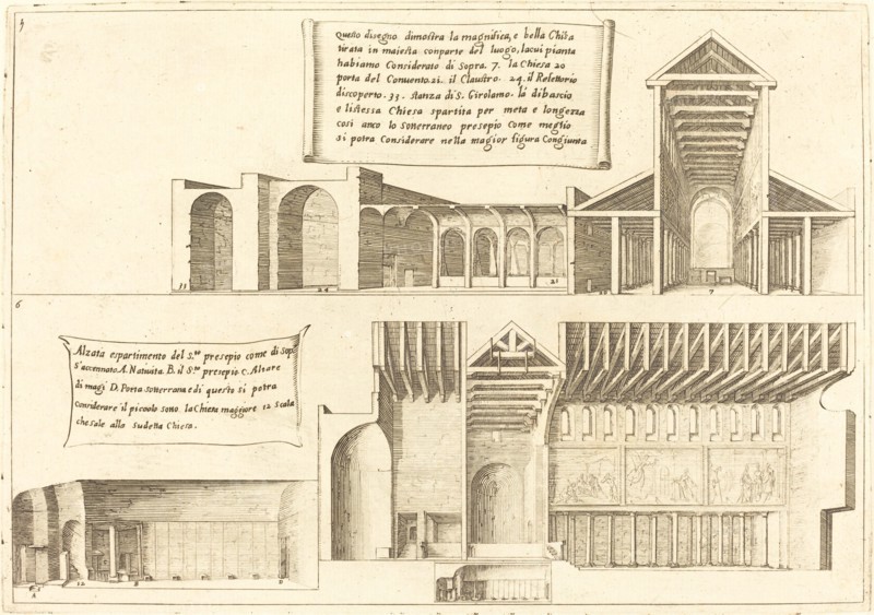 Elevation of Churches including the Holy Manger, 1619.