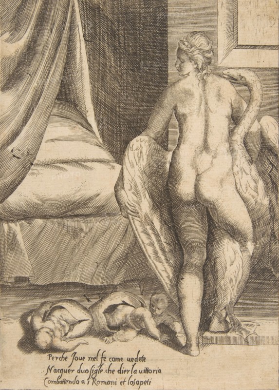 Leda and the Swan, from 'The Loves of the Gods', 1531-76.