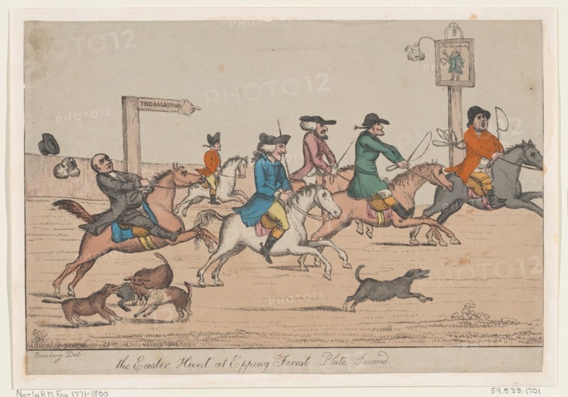 The Easter Hunt at Epping Forest, Plate Second, ca. 1810.