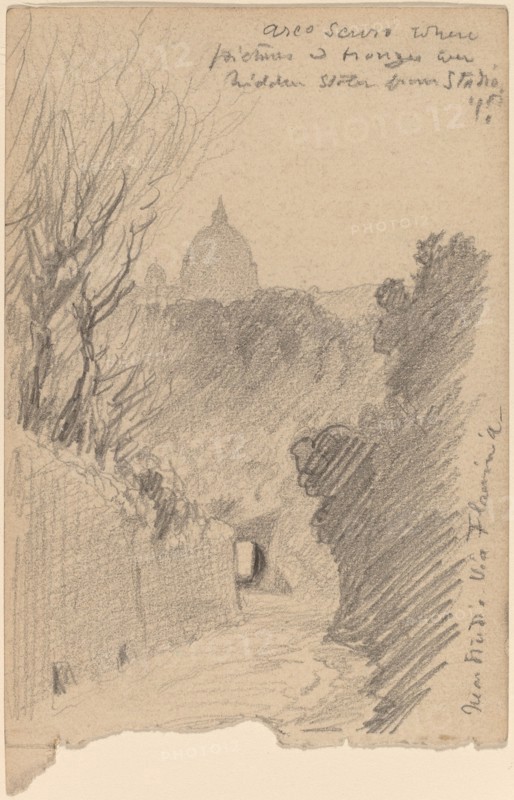 Arco Oscuro--Over the Via Fiaminia, c. 1890. [Dark arch].
