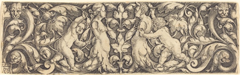 Cross Panel with Vine in Center and Tritons' Couple, 1537.