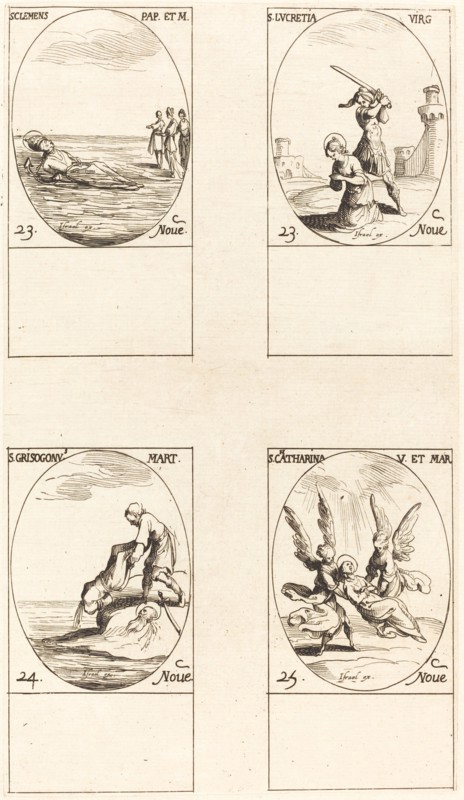 St. Clement; St. Lucretia; St. Chrysogonus; St. Catharine.