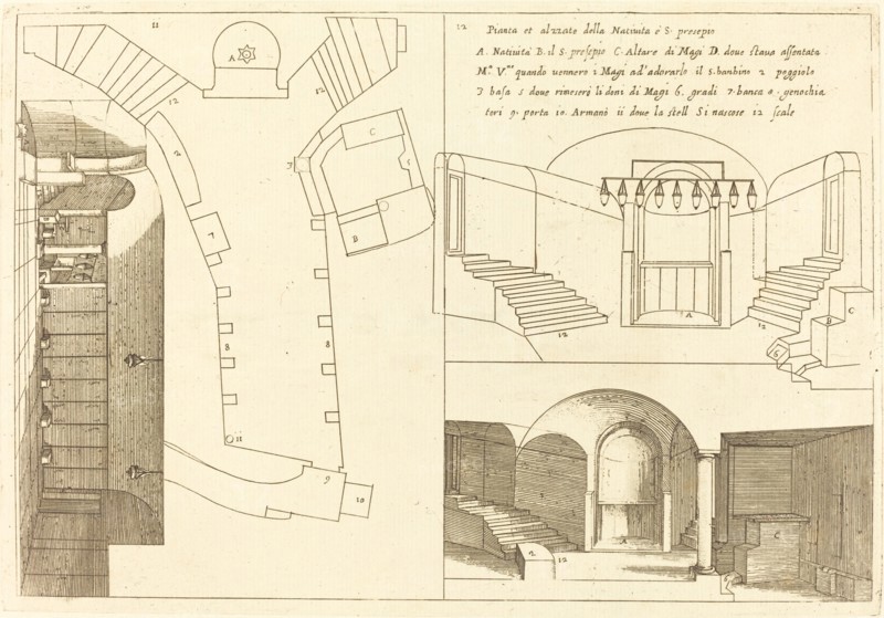 Plan and Elevation of the Church of the Holy Nativity, 1619.