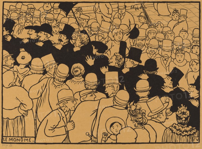 Le Monôme (Parading through the Streets in Single File), 1893.