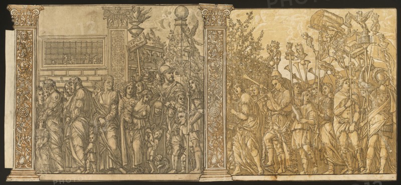 The Triumph of Julius Caesar [no.7 and 8 plus 2 columns], 1599.