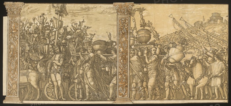 The Triumph of Julius Caesar [no.3 and 4 plus 2 columns], 1599.
