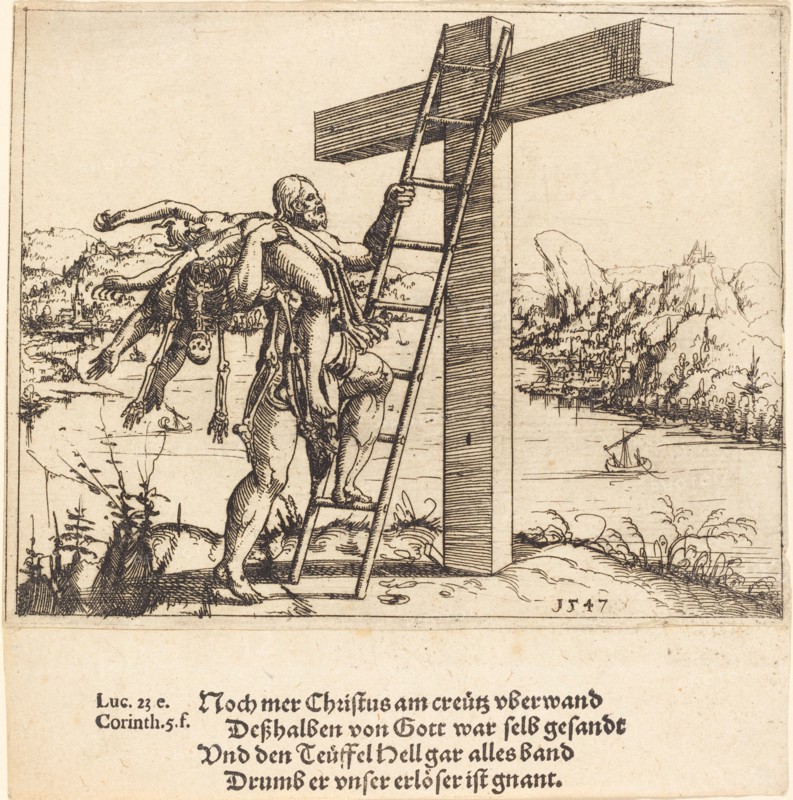 Christ Ascending the Cross with Sin, Death, and the Devil, 1547.