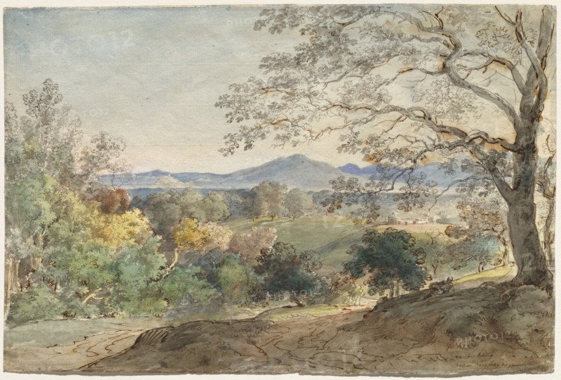 A View across the Inn Valley to the Alps and Neubeuern, c. 1790.