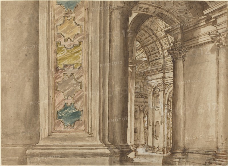 The Interior of Saint Peter's, Rome, first quarter 17th century.