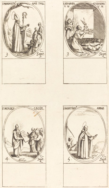 St. Mansuetus; Sts. Serapia and Erasma; Moses; St. Bertin, Abbot.