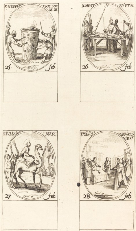 St. Nicephorus; St. Nestor; St. Julian; Translation of St. Augustin.