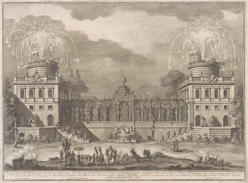 The Seconda Macchina for the Chinea of 1763: The Grape Harvest, 1763.